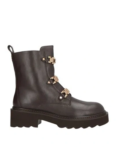 Tosca Blu Woman Ankle Boots Chocolate Brown Size 9 Textile Fibers