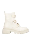 Tosca Blu Woman Ankle Boots Ivory Size 7 Synthetisches Material In White