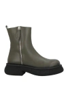 Tosca Blu Woman Ankle Boots Military Green Size 7 Leather In Green