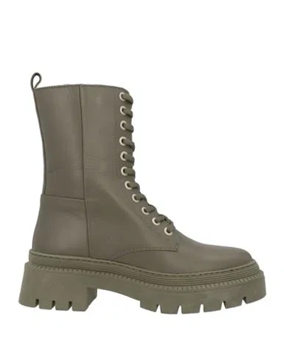 Tosca Blu Woman Ankle Boots Military Green Size 9 Soft Leather