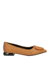 Tosca Blu Woman Ballet Flats Brown Size 7 Textile Fibers