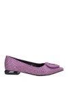 Tosca Blu Woman Ballet Flats Lilac Size 7 Textile Fibers In Purple