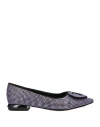 Tosca Blu Woman Ballet Flats Purple Size 8 Textile Fibers