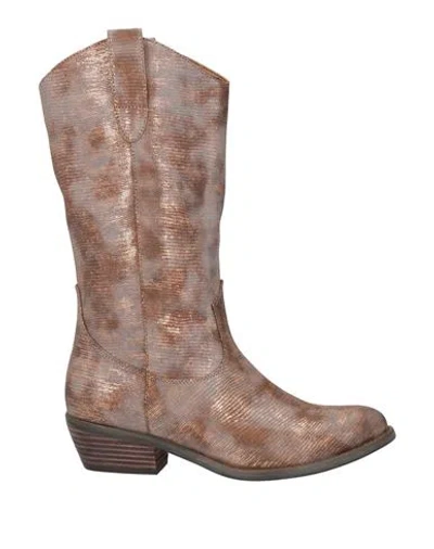 Tosca Blu Woman Boot Taupe Size 7 Leather In Gray
