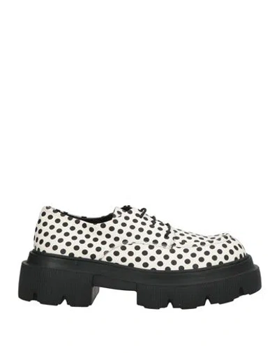 Tosca Blu Woman Lace-up Shoes White Size 7 Leather
