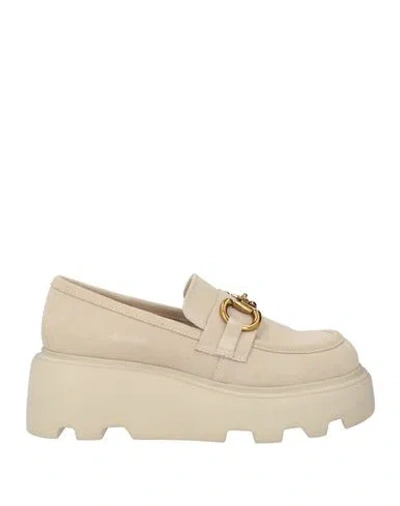 Tosca Blu Woman Loafers Beige Size 7 Leather In White
