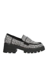 Tosca Blu Woman Loafers Black Size 11 Textile Fibers In Black