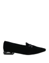 Tosca Blu Woman Loafers Black Size 6 Textile Fibers