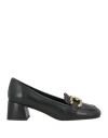 Tosca Blu Woman Loafers Black Size 8 Leather In Black