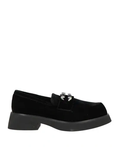 Tosca Blu Woman Loafers Black Size 8 Textile Fibers