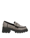 Tosca Blu Woman Loafers Black Size 8 Textile Fibers In Black