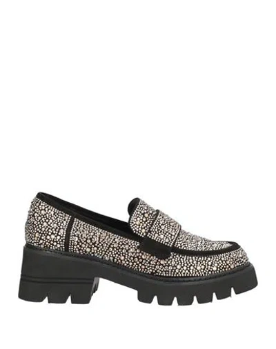 Tosca Blu Woman Loafers Black Size 8 Textile Fibers