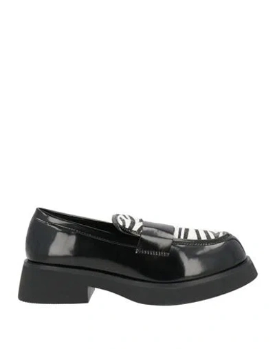 Tosca Blu Woman Loafers Black Size 8 Textile Fibers