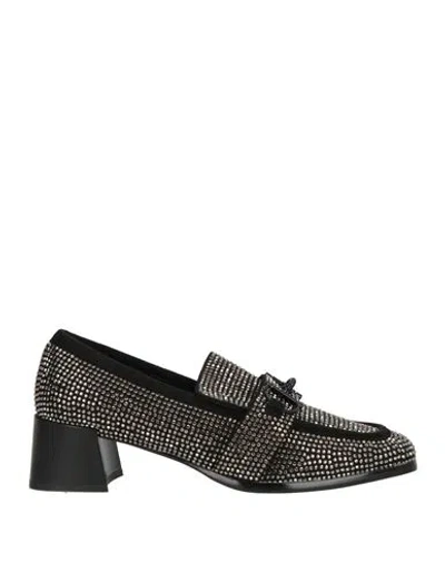 Tosca Blu Woman Loafers Black Size 9 Textile Fibers