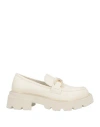 Tosca Blu Woman Loafers Cream Size 8 Synthetisches Material In White