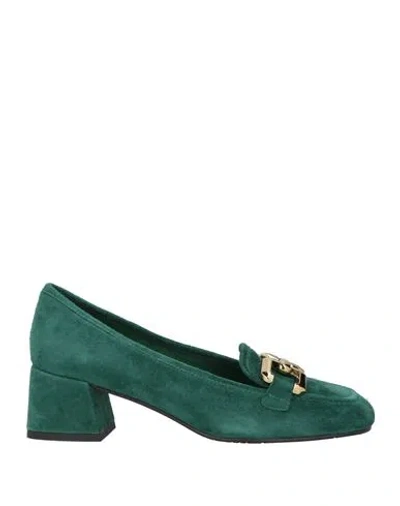 Tosca Blu Woman Loafers Dark Green Size 7 Leather