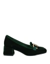 Tosca Blu Woman Loafers Dark Green Size 7 Textile Fibers In Multi
