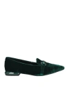Tosca Blu Woman Loafers Dark Green Size 7 Textile Fibers