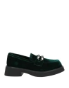 Tosca Blu Woman Loafers Dark Green Size 8 Textile Fibers
