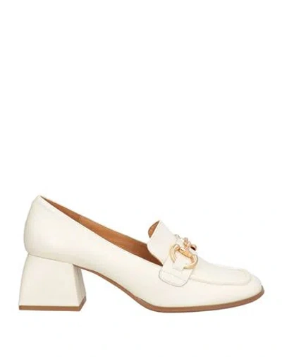 Tosca Blu Woman Loafers Ivory Size 6 Leather In White