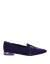 Tosca Blu Woman Loafers Purple Size 8 Textile Fibers In Purple
