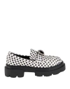 Tosca Blu Woman Loafers White Size 8 Leather In Black