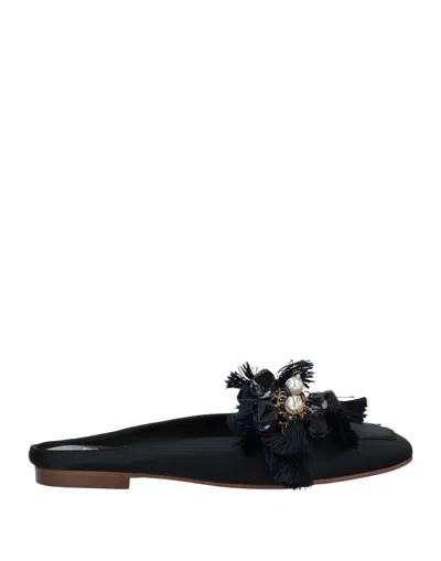 Tosca Blu Woman Mules & Clogs Midnight Blue Size 7 Textile Fibers