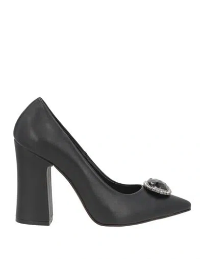 Tosca Blu Woman Pumps Black Size 7 Leather In Multi