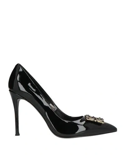 Tosca Blu Woman Pumps Black Size 9 Synthetic Material In Multi