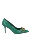 Tosca Blu Woman Pumps Dark Green Size 7 Leather