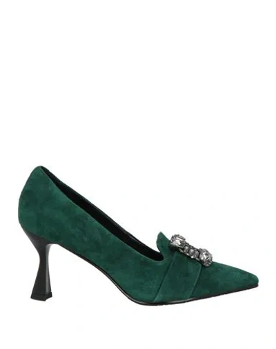 Tosca Blu Woman Pumps Green Size 7 Leather