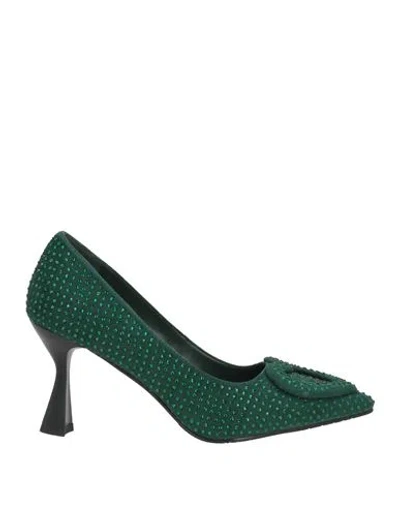Tosca Blu Woman Pumps Green Size 7 Textile Fibers