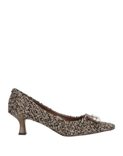 Tosca Blu Woman Pumps Light Brown Size 9 Textile Fibers In Multi