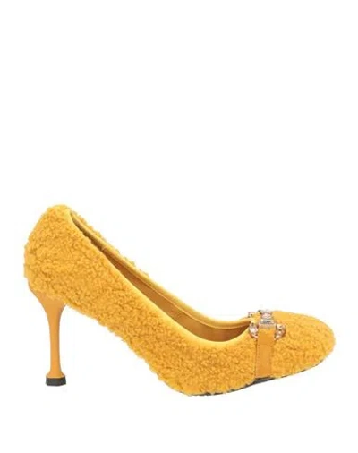 Tosca Blu Woman Pumps Mustard Size 7 Textile Fibers In Yellow