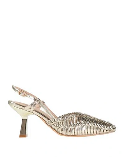 Tosca Blu Woman Pumps Platinum Size 6 Textile Fibers In Grey