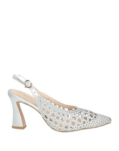 Tosca Blu Woman Pumps Silver Size 7 Leather