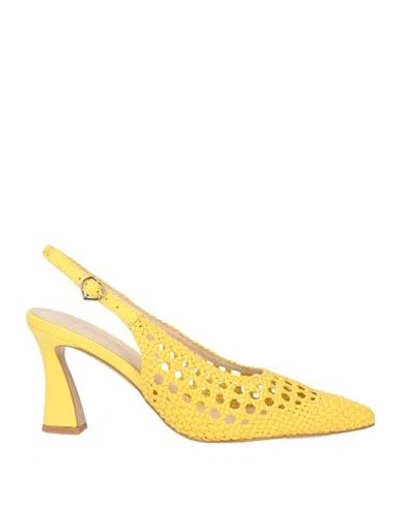 Tosca Blu Woman Pumps Yellow Size 8 Leather
