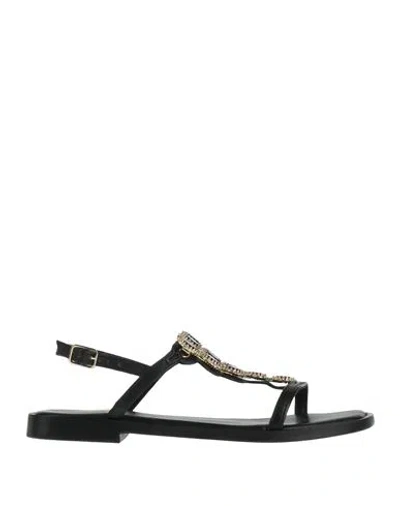 Tosca Blu Woman Sandals Black Size 6 Leather