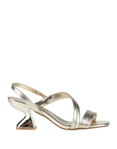 Tosca Blu Woman Sandals Gold Size 10 Leather