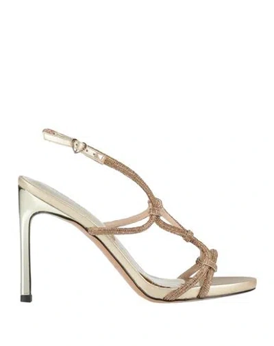 Tosca Blu Woman Sandals Gold Size 7 Leather