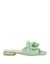 Tosca Blu Woman Sandals Light Green Size 6 Soft Leather In Green