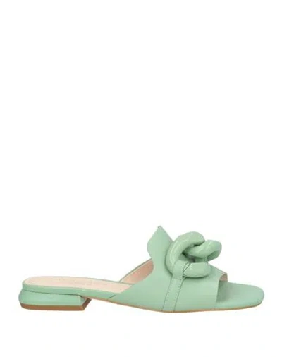 Tosca Blu Woman Sandals Light Green Size 6 Soft Leather