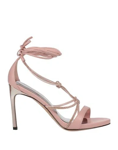 Tosca Blu Woman Sandals Pink Size 8 Textile Fibers
