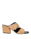 Tosca Blu Woman Sandals Tan Size 11 Soft Leather In Brown