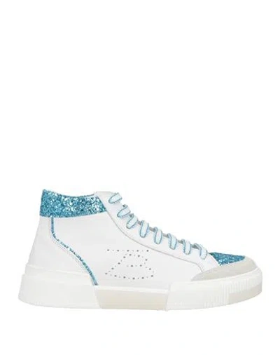 Tosca Blu Woman Sneakers Azure Size 8 Leather, Synthetisches Material In Multi