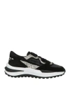 Tosca Blu Woman Sneakers Black Size 7 Leather, Textile Fibers In Black
