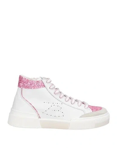 Tosca Blu Woman Sneakers Fuchsia Size 7 Leather, Synthetisches Material In White
