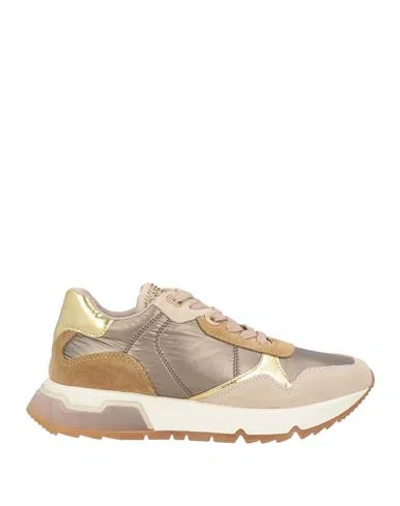 Tosca Blu Woman Sneakers Gold Size 5 Leather, Textile Fibers