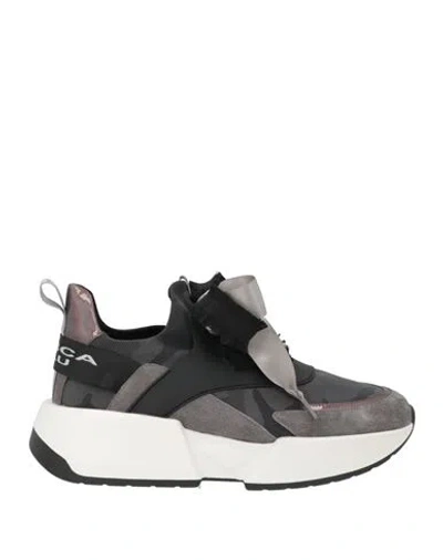 Tosca Blu Woman Sneakers Grey Size 7 Leather, Textile Fibers