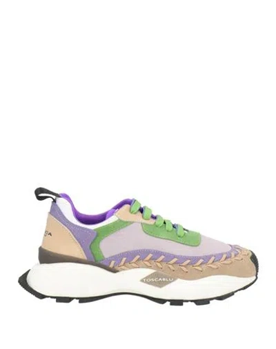 Tosca Blu Woman Sneakers Lilac Size 7 Leather, Synthetisches Material In Burgundy